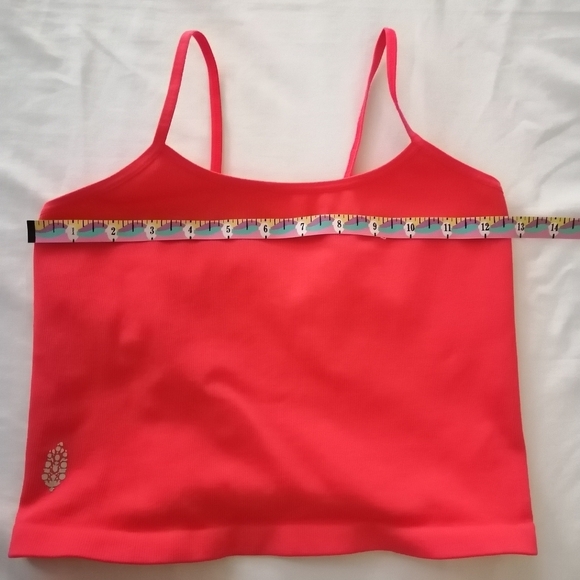Free People Movement Strappy Back Cropped Tank Ribbed Neon Raspberry M/L (6-10) - Picture 12 of 15